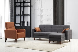 Atelier Del Sofa Polya L - Gris oscuro